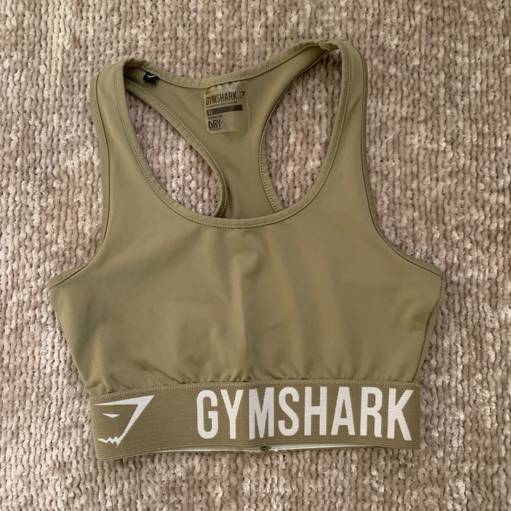 COPY - XS Gymshark sports bra in olive